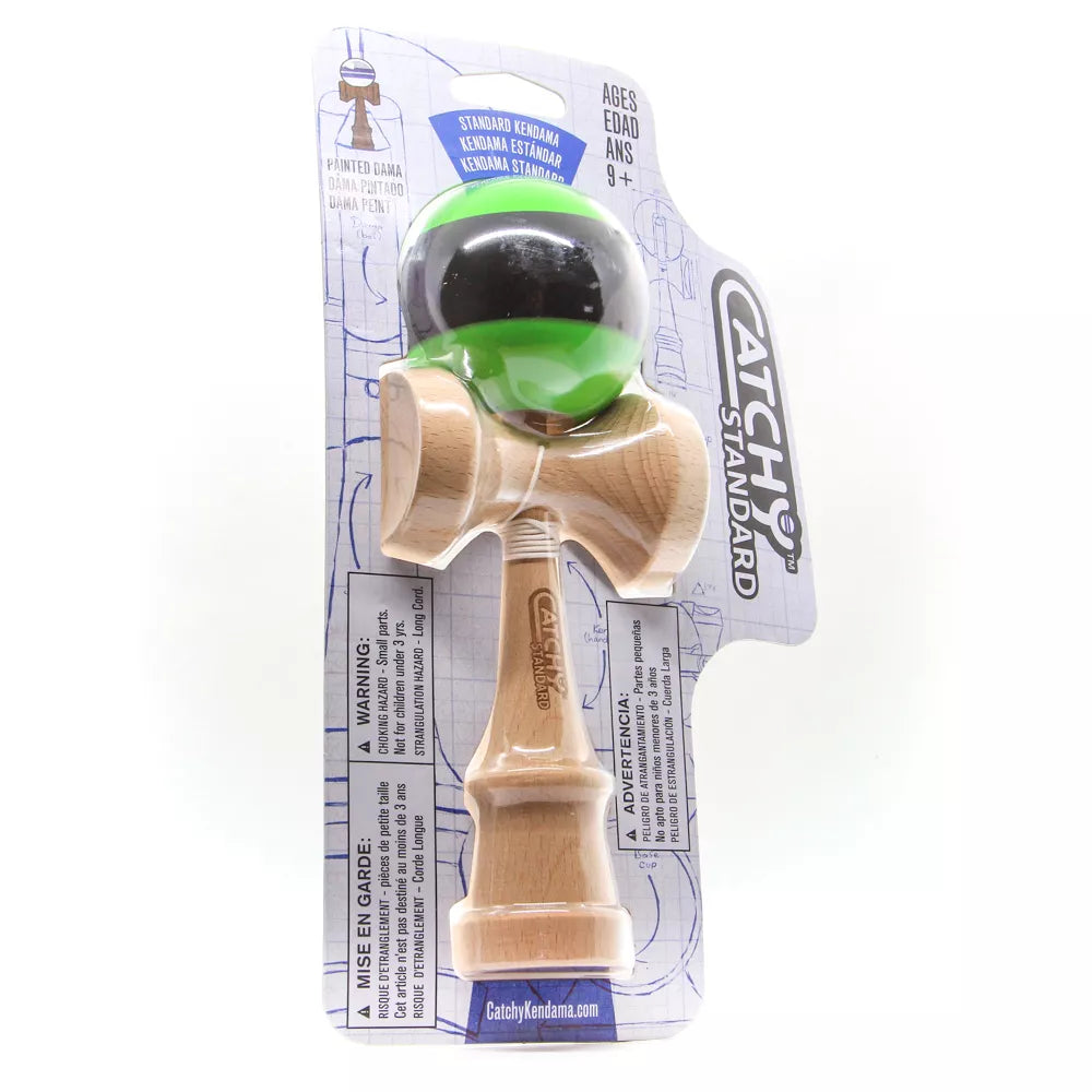 Kendama žaislas, medinis/žalias