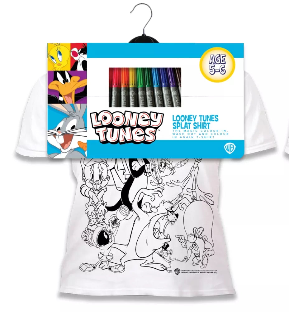 Splat Planet marškinėliai su flomasteriais Looney Tunes