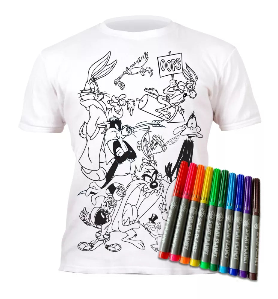 Splat Planet marškinėliai su flomasteriais Looney Tunes