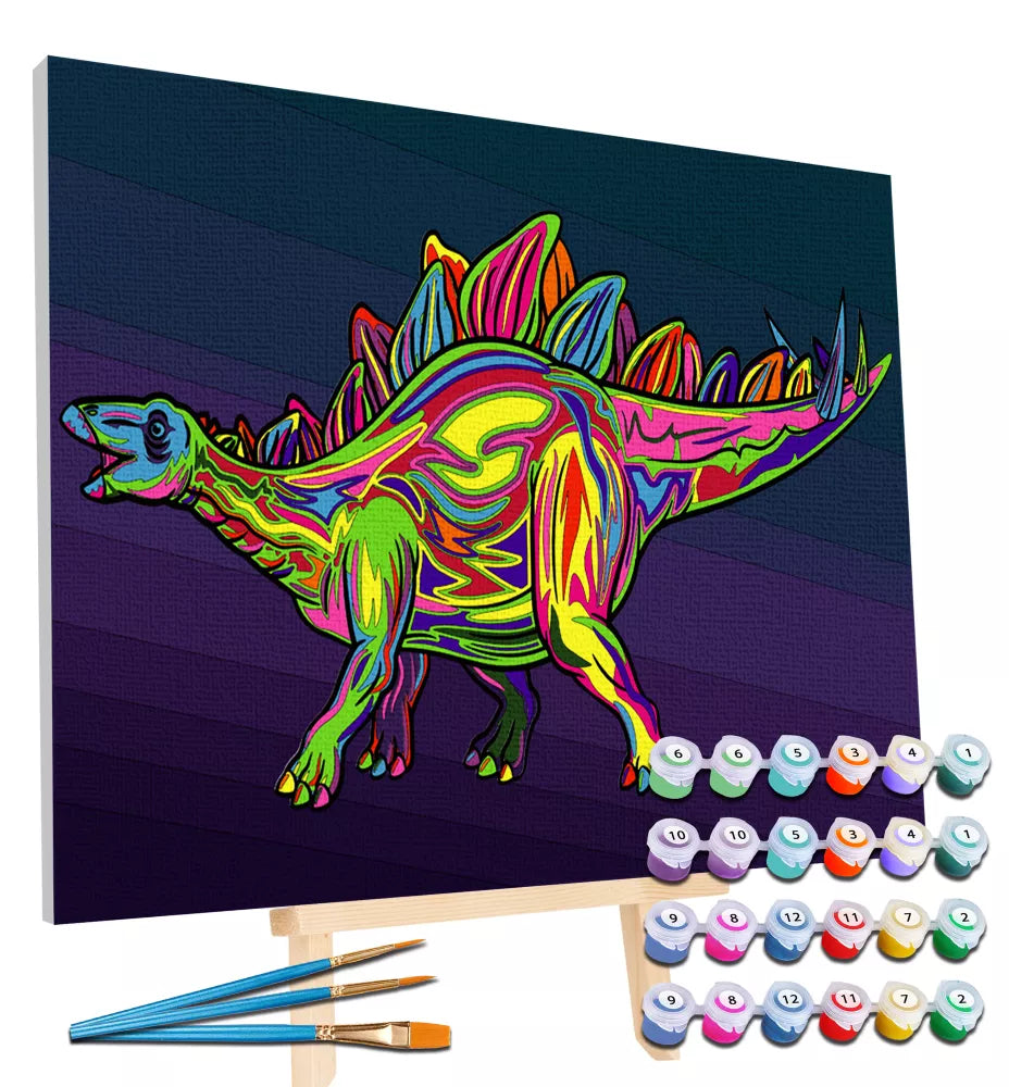 Splat Planet tapyba pagal skaičius, STEGOZAURAS 30x40 cm