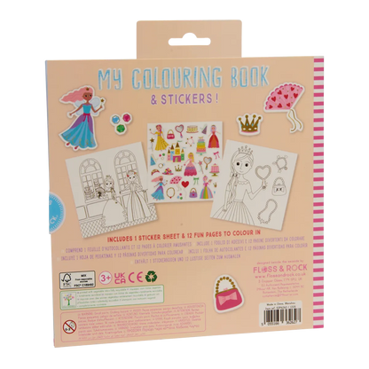 Kvepianti spalvinimo knygelė su lipdukais, Princesės