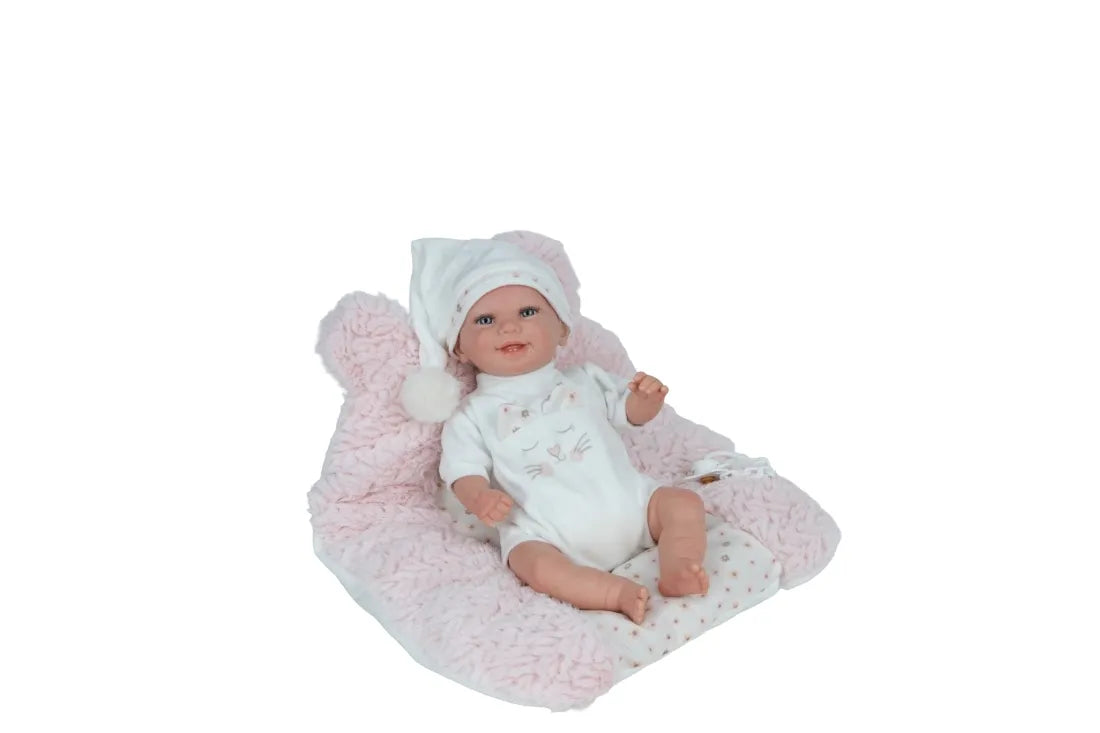 Arias Reborn lėlė kūdikėlis su miego pagalve, 35 cm