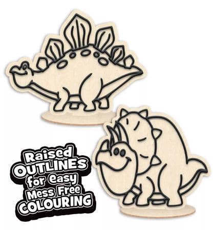 Splat Planet kūrybinis modelino rinkinys su mediniais Dinozaurais
