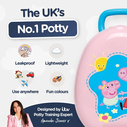 Mokomasis nešiojamas naktipuodis Peppa Pig, švelniai rausva