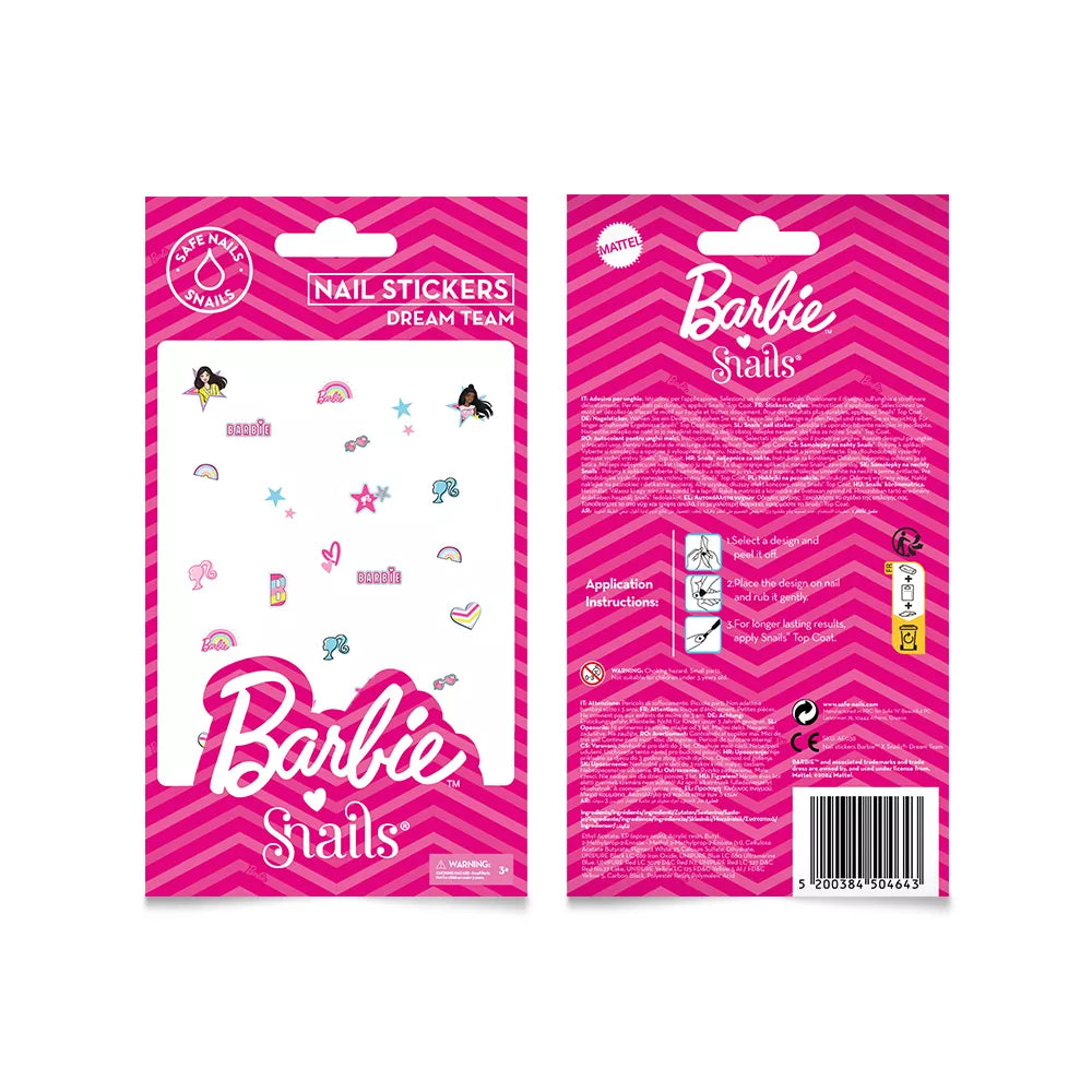 Barbie Snails nagų lipdukai, Dream Team
