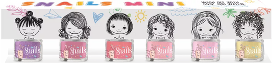 Snails Mini nagų lakų rinkinys (6 vnt) - NUPLAUNAMAS nagų lakas