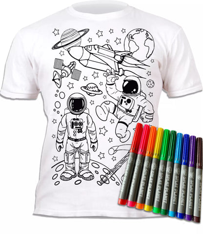Splat Planet marškinėliai su flomasteriais Kosmosas