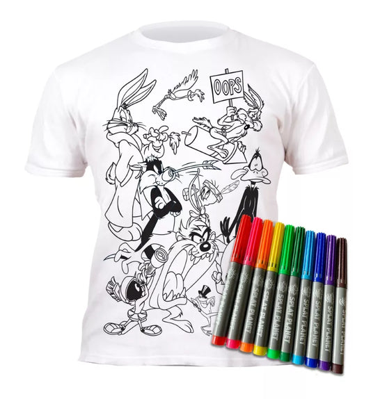 Splat Planet marškinėliai su flomasteriais Looney Tunes